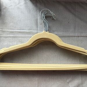 9 Khaki Beige Felt Clothing Hangers